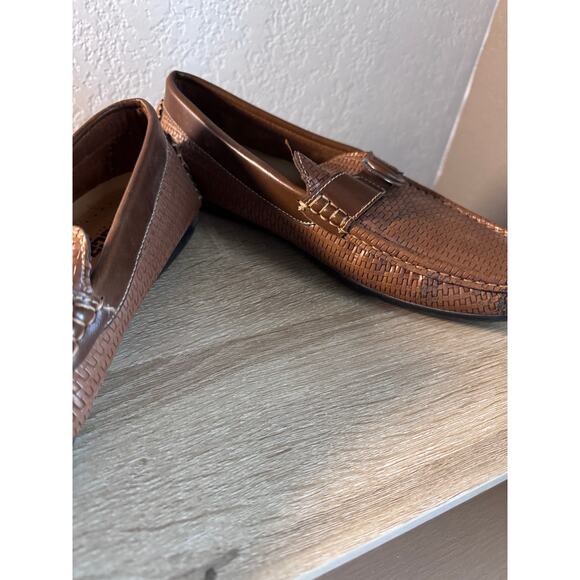 Mecca Men's Size 10 Brown Faux Leather Loafers - Picture 7 of 10